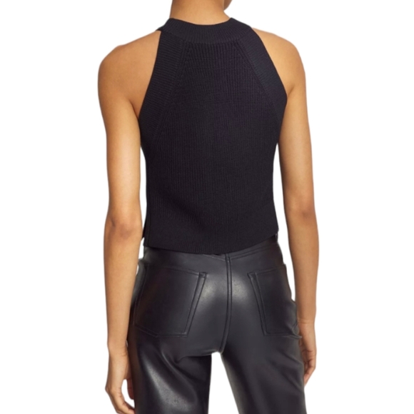 Aritzia Wilfred New Halter Knit Tank Black Size Small - Picture 2 of 8